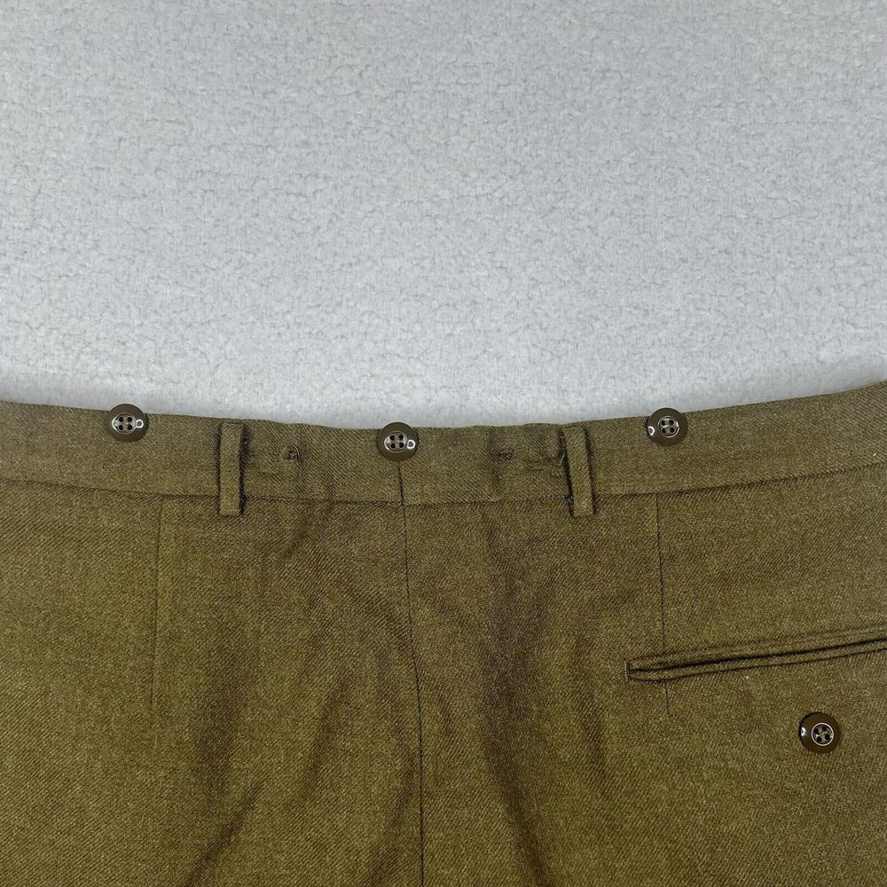 Vintage Military Pants Mens 39x27.5‎ Green Wool 1968 Trousers Australia Army - Picture 6 of 13
